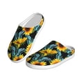 thumbnail image 2 of Lsque Blue Batterflies Sunflower Pattern Womens Comfort Cotton on Scuff With Memory Foam and Anti-skid Sole Slipper-35/36, 2 of 7