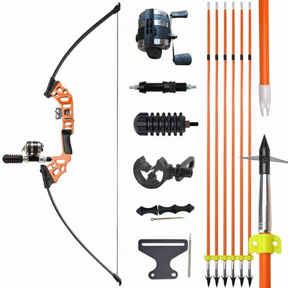 SHARROW Bowfishing Kit 40lbs Recurve Bow Hunting Fishing Arrow Reel Archery Straight Bow US STOCK