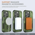 thumbnail image 6 of for iPhone 12 Pro / 12 6.1" Case with Kickstand, Compatible with MagSafe Camera 
 & Screen Guard Military Grade Drop Protection Shockproof  Magnetic Back Cover for iPhone 12 Pro / 12 6.1", Armygreen, 6 of 7