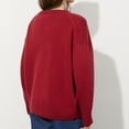 thumbnail image 3 of Lovskoo 2024 Sweaters for Women Winter Trendy Long Sleeve Round Neck Pullover Sweater Claret, 3 of 4