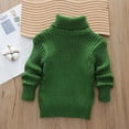 thumbnail image 4 of Little Boys Girls Knit Sweaters High Collar Solid Color Long Sleeve Pullover Top Cute Tops Warm Fall Winter Warm Clothes for Little Boys Girls 5-6 Years, 4 of 5