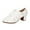 White, variant on Womens Wide Width Shoes Womens Shoes Leisure Women'S Sequin Soft Sole Solid Color Non Slip Square Heels Lace Up Round Toe Breathable Dancing Shoes White Asian Size 41