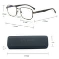 thumbnail image 4 of EYE ZOOM Unisex Design Style Blue Light Blocking Reading Glasses, Gunmetal +1.50, 4 of 6