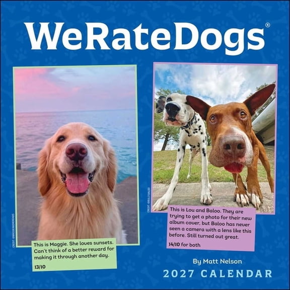 Weratedogs 2027 Wall Calendar, (Paperback)
