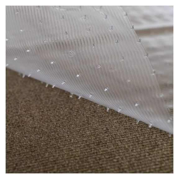 Drevy Clear Vinyl Plastic Floor Runner/Protector for Low-Pile Carpet - Easy to Clean, Stain-Resistant Vinyl, Clear, 27 Inches Wide x 12 Feet Long, Made in The USA