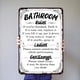 thumbnail image 4 of Reglas Baño Placa Metal Vintage Pared Pintura Hierro Rectangular 30x40cm, 4 of 9