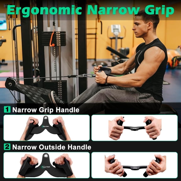 TRACE KASA LAT Pulldown Attachments: Multi-Model Cable Machine Attachment Set for Home Gym Equipment