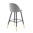 thumbnail image 6 of Modway Cordial Performance Velvet Bar Stools - Set of 2 in Light Gray, 6 of 10