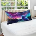 thumbnail image 5 of GZHJMY Beautiful Dream Starry Wolf Body Pillow Cover with Zipper, Soft and Cozy Fuzzy Fleece Body Pillow Case Cover 21 x 54 in,Plush Long Body Pillow Pillowcase Home Decor, 5 of 7