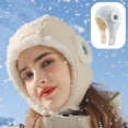 thumbnail image 4 of Winter Hats for men women, versatile wind -proof splashing water, thickened ear protective warm hat, 4 of 5