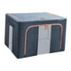 thumbnail image 3 of Organizador de bolsa de almacenamiento de ropa plegable, contenedor reforzado con ventana transparente con cremallera resistente de 66L para ropa de Sunnimix Compartimientos de almacenaje, 3 of 7