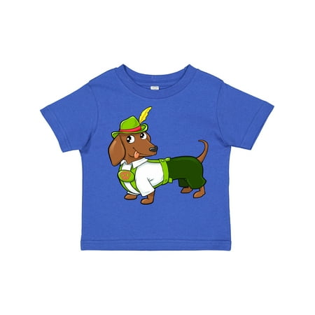 

Inktastic Cute Brown Dachshund in Traditional German Wear Boys or Girls Toddler T-Shirt