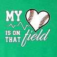 thumbnail image 2 of Wild Bobby, My Heart Is On That Baseball Field, Sports, Men Premium Tri Blend Tee, Envy, Small, 2 of 4