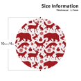 thumbnail image 3 of Pofeuu red plaid Moose Bunny bear Print Leather Coasters Set of 6, Round Cups Mugs Mat Pad for Home Kitchen Heat Resistant Drink Coasters,Round Shape, 3 of 7