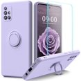 thumbnail image 1 of Samsung Galaxy A71 Case, Liquid Silicone Anti Scratch Slim Samsung A71 Case with Screen Protector Gel Rubber Full Body Protection Durable Case with Ring Holder for Galaxy A71 4G,Purple, 1 of 7
