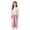 D945/Pink, variant on Afdoent Girls 2 Piece Outfits Lace Blouse Top Solid color Loose Casual Wide Leg Long Pants Outfit