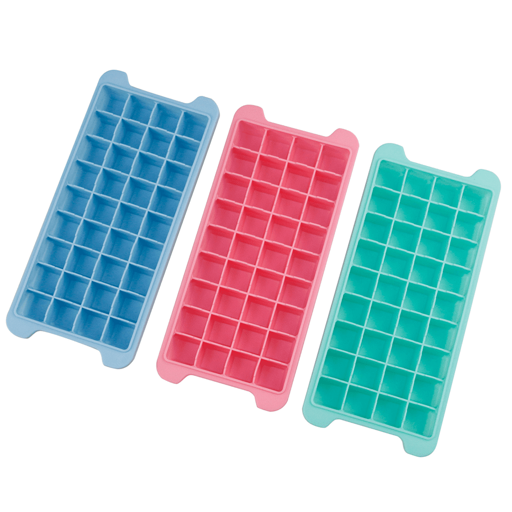 Candy Pudding Jelly Milk Juice Moulds,Light Blue Ice Cube Trays with Lid,IC ICLOVER 36 Cavities Easy Release Cube Shaped Maker BPA Free Silicone Mold for Cocktails Whiskey Particles,Beverages & Soap 