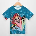 thumbnail image 3 of The Powerpuff Girls Kids Short Sleeve Tee Shirt Novelty Crewneck T-Shirts Unisex Summer Blouse Tops for Boys Girls 150CM, 3 of 8