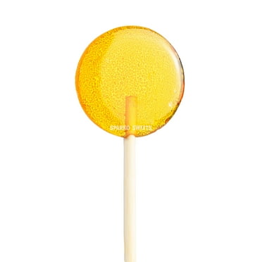 Sparko Sweets Natural Honey Mini Lollipops, Made in USA, No Artificial Ingredients, No Corn Syrup, 40 Pieces, 1.4" Diameter, 1.5 lbs, Gold – Perfect for Tea Stirrers, Sore Throat Remedy, and Gifts