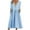 Light Blue, variant on Women's Cotton Linen Dress Summer Midi Dresses with Pockets 2023 Spring Summer Casual 3/4 Sleeve Midi Dress,Trendy Elegant Plain Beach Dress
