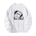 thumbnail image 3 of Sudadera para Mujer Elegante Jersey Blanco para Uso Diario Compras Vacaciones S Yuyangstore Camisa de entrenamiento, 3 of 8