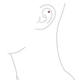 thumbnail image 3 of Bling Jewelry Womens Tiny Cubic Zirconia Heart Cartilage Ear Stud 14K Gold Simulated Birthstone 4MM, 3 of 6