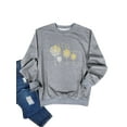 thumbnail image 3 of ManHanLi Women Dandelion Print Round Neck Long Sleeve Sweatshirt, 3 of 7