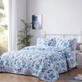 thumbnail image 2 of SunStyle Home Colchas florales tamaño Queen suave y duradera colcha acolchada ligera de verano reversible con estampado bohemio, juego de cama con fundas de almohada para todas las estaciones, 3 pieza, 2 of 5