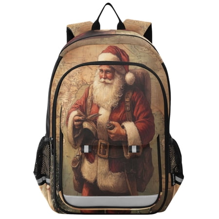 Backpack 12.9 *5.1 * 17.7 Inches Outing Backpack Shopping Backpack Travel Backpack Backpack Santa Claus