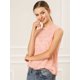 thumbnail image 2 of Allegra K Blusa Top Sin Mangas Cuello Alto Estampado De Corazones Para Mujer Rojo S, 2 of 6