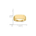 thumbnail image 5 of Real 14kt Yellow Gold 6.5x12.5mm Closed Back Signet Ring Size: 6; for Adults and Teens; for Women and Men, 5 of 5