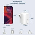 thumbnail image 5 of Bomba de aire eléctrica: bomba de aire portátil con batería recargable por USB para inflar y desinflar para anillos de natación, flotadores de piscina, bolsas de almacenamiento al vacío, 5 of 5