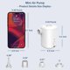 thumbnail image 5 of Bomba de aire eléctrica: bomba de aire portátil con batería recargable por USB para inflar y desinflar para anillos de natación, flotadores de piscina, bolsas de almacenamiento al vacío, 5 of 5