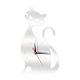 thumbnail image 1 of Reloj de pared con diseño de gato para habitación infantil, reloj de pared moderno y divertido, reloj silencioso. Plata, 1 of 9