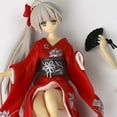 thumbnail image 5 of Figura de anime segura, lindos detalles finos, figuras de anime japonesas desmontables con base negra para adornos de escritorio, rojo, 5 of 5