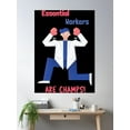 thumbnail image 2 of Essential Workers Are Champs - Thank You Poster Wall Art, Modern Wall Decor, 12x18 UNFRAMED, 2 of 3