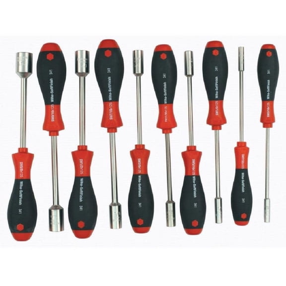 Wiha Softfinish Cushion Grip Inch Nut Driver Set 10 Piece