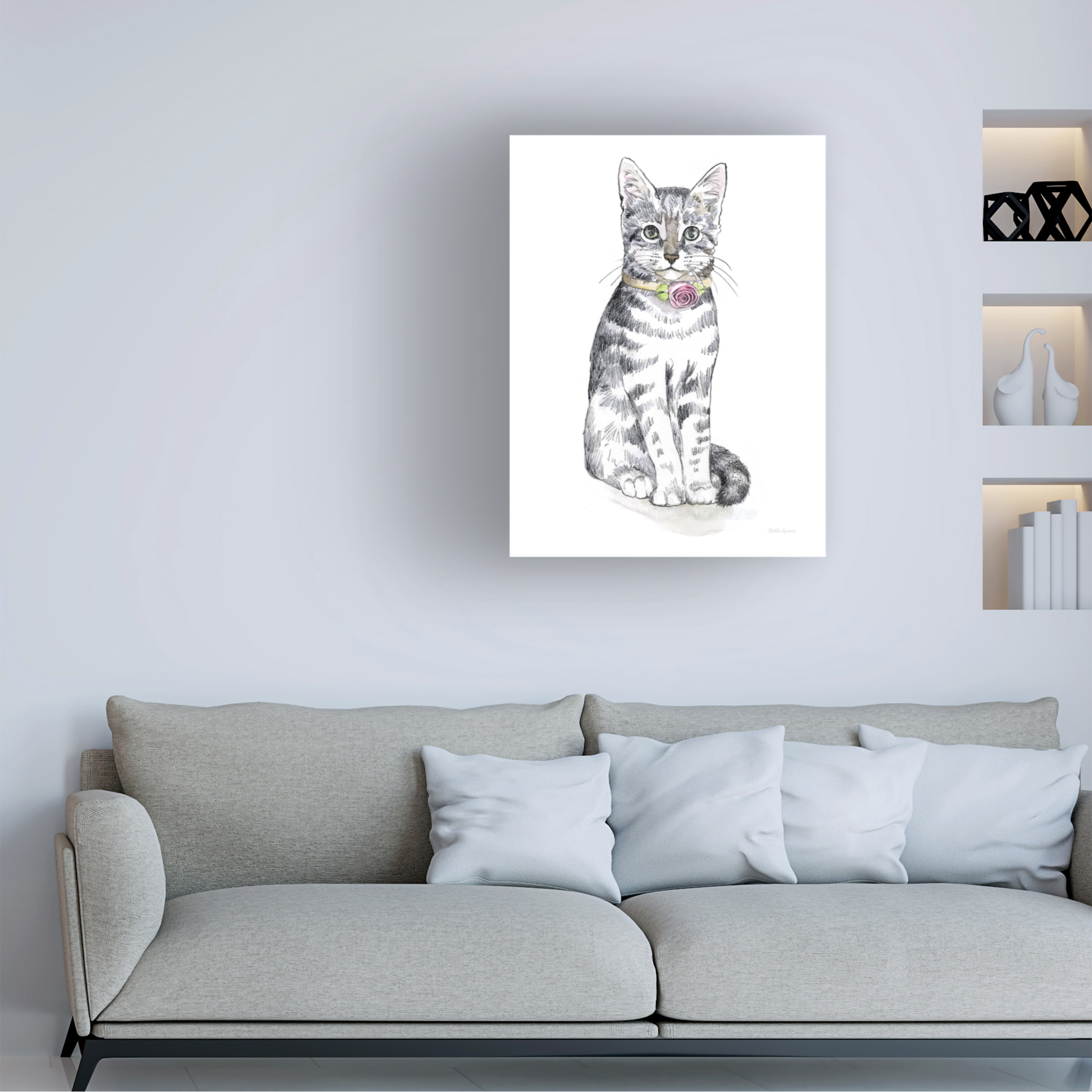 Beth Grove 'Fancy Cats I' Canvas Art