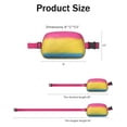 thumbnail image 4 of Ocean Beach Scenery Waist Bag – Rainbow Gradient Watercolor Fanny Pack in Boho Artistic Style, 4 of 4