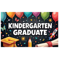 thumbnail image 2 of Kindergarten Graduation Decoration Banner Backdrop Celebration Party Supplies Photography Props Festive Kindergarten Graduate Balloons Background Decorations, 2 of 4