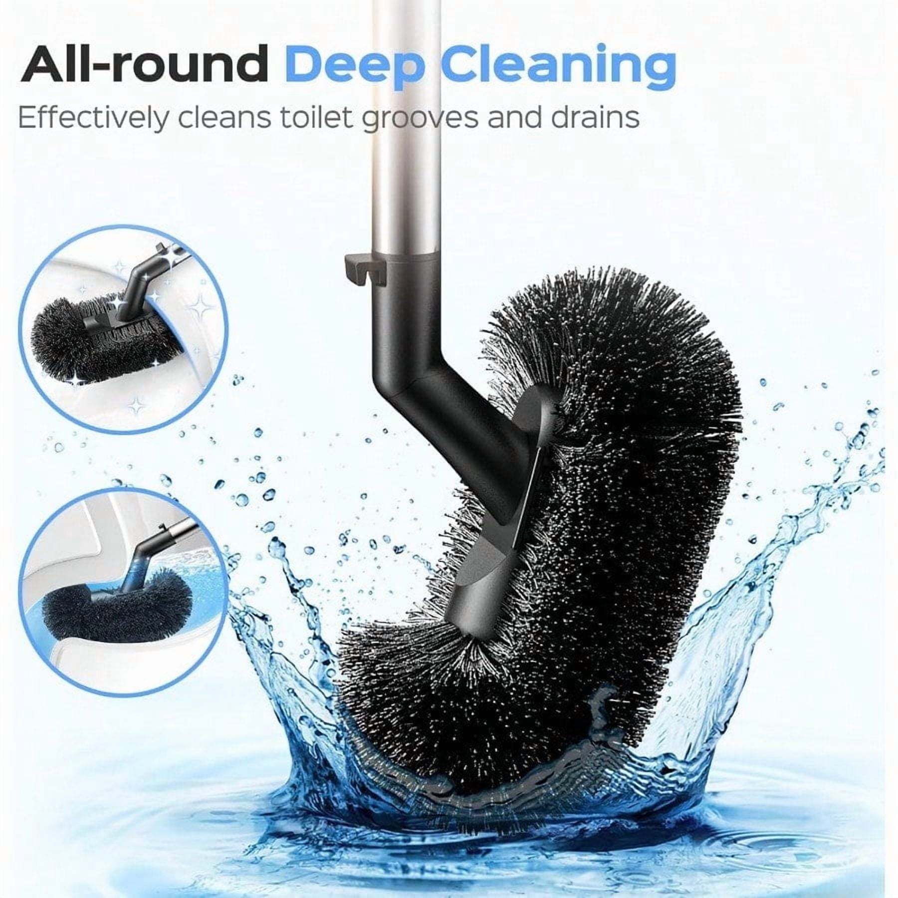 Toilet Plunger and Brush Set: 2 Pack 2 in 1 Stainl Steel Rustproof Combo with Curved Bristles Heavy Duty Toilet Unclogging for Family Bathroom Compact Apartment Cleaning Accories