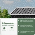 thumbnail image 4 of NETAJE 8'x8' Outdoor Metal Storage Shed with Plastic Floor, Galvanized Steel Shed with Vents & Lockable Doors for Backyard, Garden, Lawn, 4 of 8