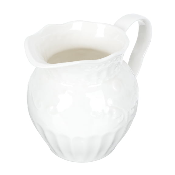 Ceramic Creamer with Handle Coffee Creamer Pitcher Sauce Server Serving Pitcher Creamer Jug Flower Vase for Kitchen Home Restaurants White