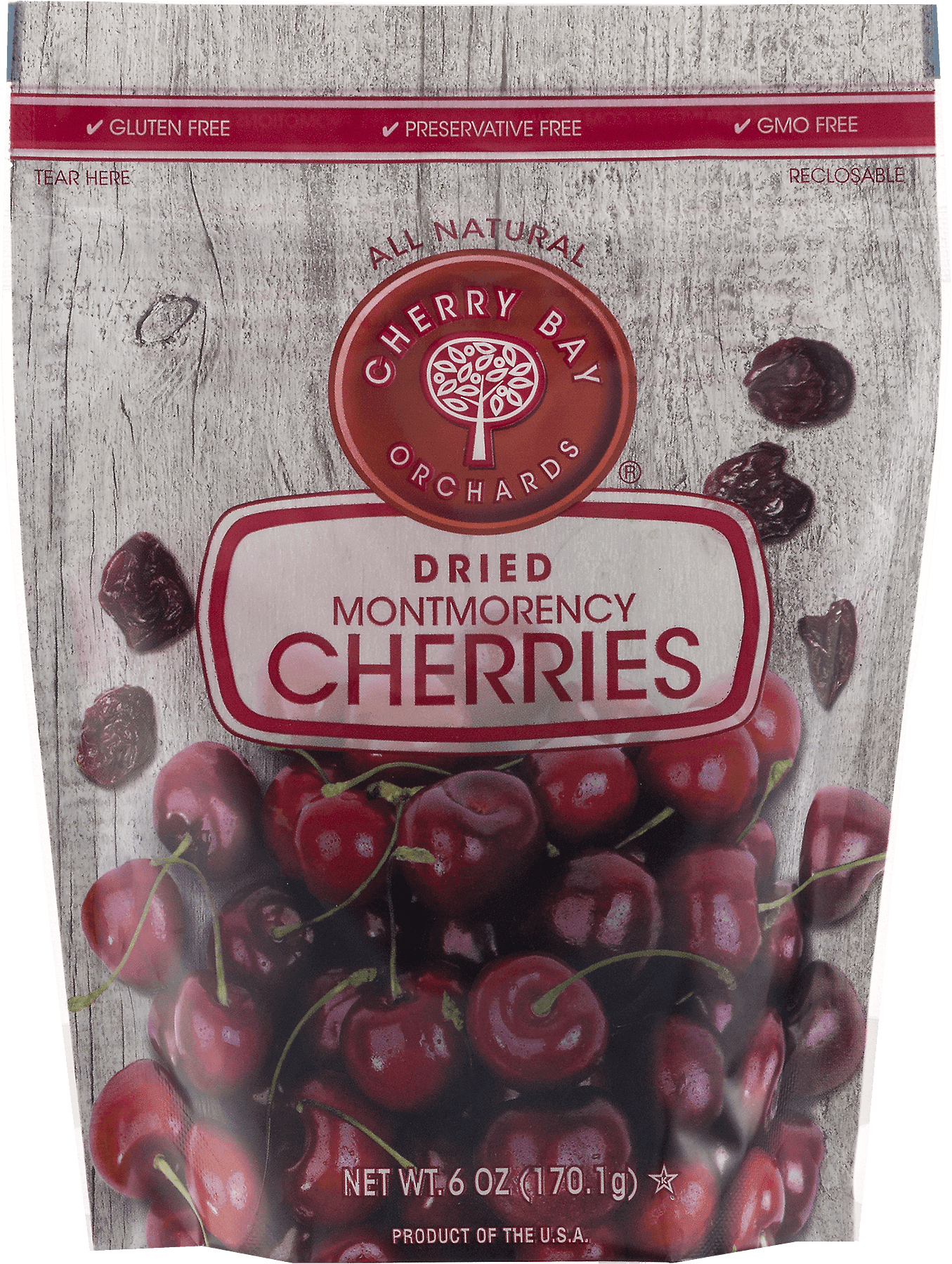 (2 pack) Cherry Bay Orchards Dried Montmorency Cherries, 6 Oz.