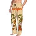thumbnail image 2 of Uemuo Gnomes Happy Thanksgiving Pattern Men's Wide Leg Palazzo Lounge Pants with Pockets Light Weight Loose Comfy Casual Pajama Pants-XX-Large, 2 of 9