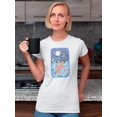 thumbnail image 2 of Artshine Leaping Carp And Moth T-Shirt Women -Gabby Malpas Designs, Female Large, 2 of 4