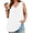 B1-White, variant on Women's Plus Size Tank Top, V Neck Pleated Sleeveless Summer Beach Tops, Light Purple 3X Side Slit Casual Daily Tunic Layering Shirt for Work
