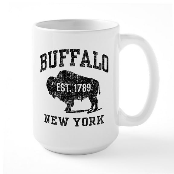 CafePress - Buffalo New York Large Mug - 15 oz Ceramic Large White Novelty Mug