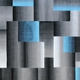 thumbnail image 6 of Emma + Oliver 6x9 Modern Cubist Olefin Accent Rug in Gradient Shades of Black, Gray and Blue with Natural Jute Backing, 6 of 6