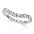 thumbnail image 4 of Pompeii Curved Diamond Wedding Ring  1/3Ct 14k Gold or Platinum Lab Grown (F/G,VS1-VS2), 4 of 6